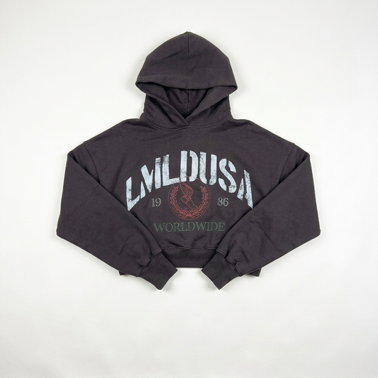 WOMENS “ LMTJ “ CROP HOODIE